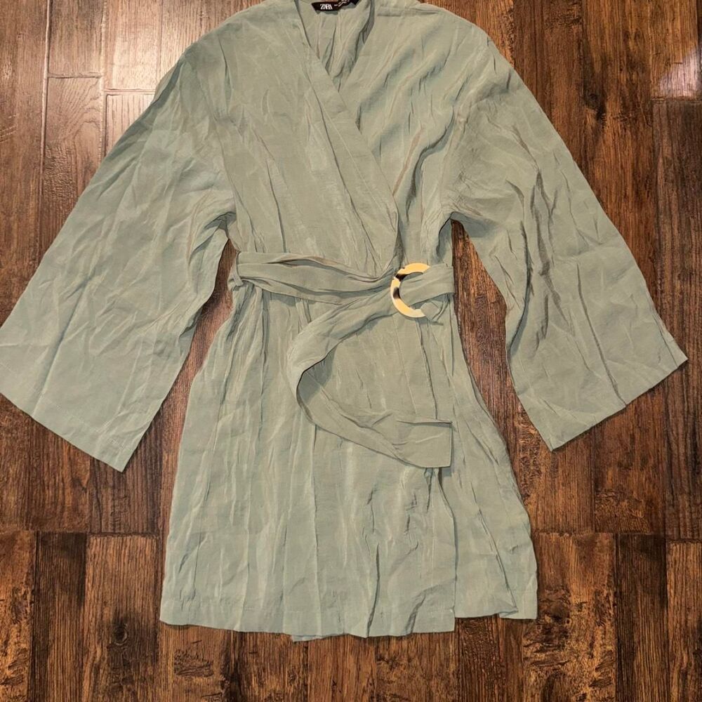 Zara Wrap Kimomo Style Dress Size L